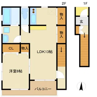 ルポールII【2階】の間取り