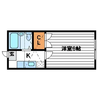 宮城県仙台市若林区中倉2【アパート】の間取り