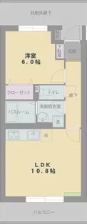 リバーストリーム【3階】の間取り