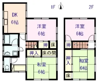 福井県福井市北四ツ居1【一戸建】の間取り
