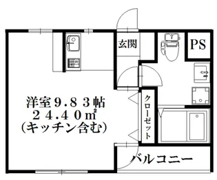 サンドール九番館【3階】の間取り