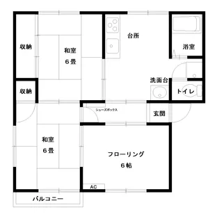 石沢ハイツ【2階】の間取り