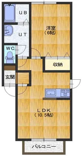 サンヴィラン美原A棟【1階】の間取り