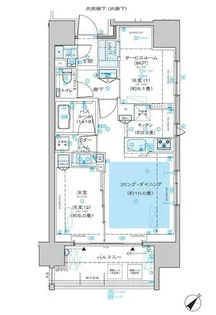 ディームス渋谷本町【14階】の間取り