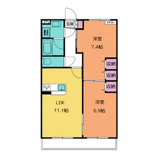 ララス・プランドール【1階】の間取り