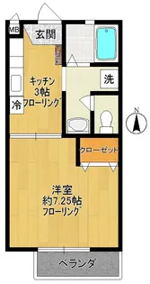 ハピネスB【2階】の間取り