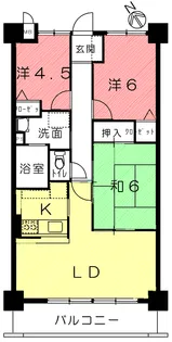 グランディア甲西【6階】の間取り