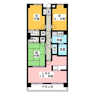 桃山ガーデンヒルズ【2階】の間取り