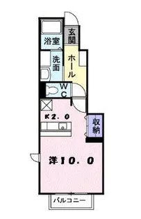 アパルトマン・エム【1階】の間取り