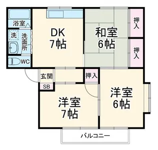 サンハイム【1階】の間取り