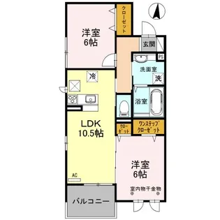 クレスト川口【1階】の間取り