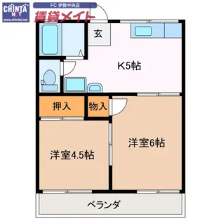 メゾン船江【2階】の間取り