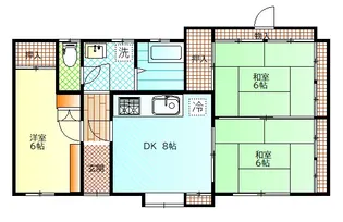福島県福島市鳥谷野字宮畑【一戸建】の間取り
