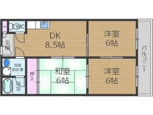 ハイツ山田【2階】の間取り