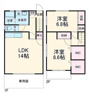 静岡県浜松市中央区葵西4【一戸建】の間取り