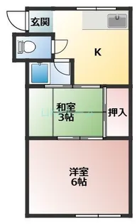 アイエスエイトクファーム【1階】の間取り