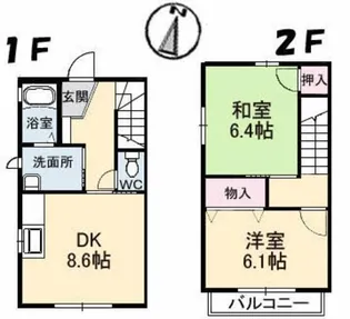 コーポクレスト【1階】の間取り