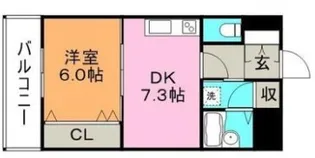 福岡県久留米市東町【マンション】の間取り