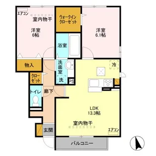 レジデンス・セレッソ【1階】の間取り