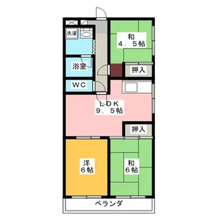 田中グリーンマンション【1階】の間取り