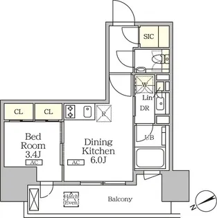 ザ・パークハビオ大森山王【8階】の間取り