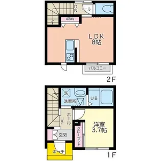 ヴィラ北仙台【2階】の間取り