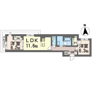 レオナグレイス【3階】の間取り