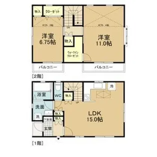 愛知県岡崎市真伝吉祥2【一戸建】の間取り