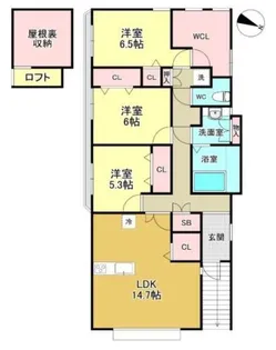 東京都杉並区浜田山3【一戸建】の間取り