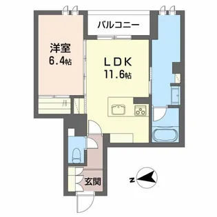 ヴェスプッチ(VESPUCCI)【2階】の間取り