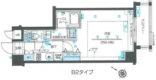 ZOOM目黒不動前【6階】の間取り