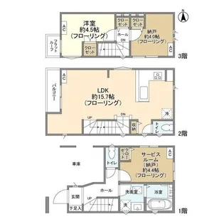 東京都大田区西蒲田1【一戸建】の間取り