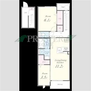 コート・ド・ボーヌ深江南南棟【3階】の間取り