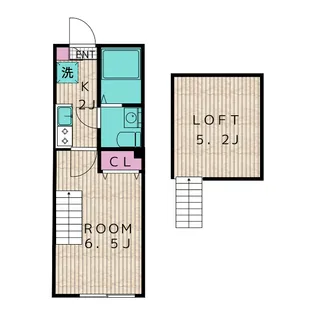 レイディアンス杉田【1階】の間取り