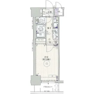 エステムコート博多駅前アヴェール【15階】の間取り