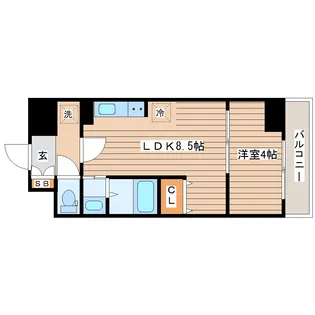 アスコット六丁の目【1階】の間取り