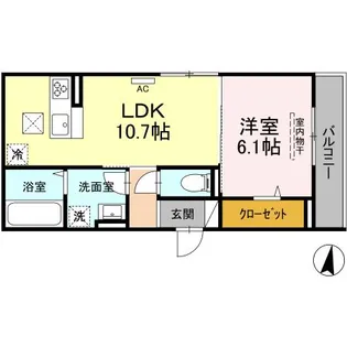 広島県福山市東深津町2【アパート】の間取り