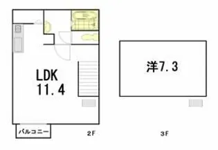 GLADSPACE茶屋松【2階】の間取り