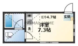 ユナイト新町イタリーノ【2階】の間取り