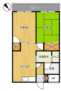 ハイツ田中【3階】の間取り