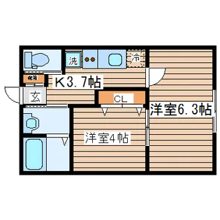 キャピタルサトウ【1階】の間取り