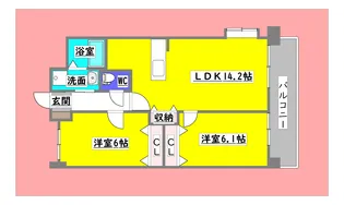 広島県東広島市三永1【マンション】の間取り