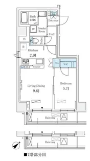 Raum麻布十番 ラオム麻布十番【3階】の間取り