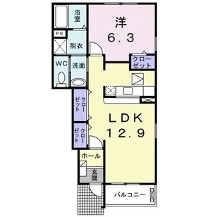 大阪府堺市美原区青南台2【アパート】の間取り