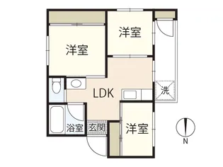 川本鏡が丘ビル【3階】の間取り