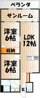 富野サマリヤマンション【1階】の間取り
