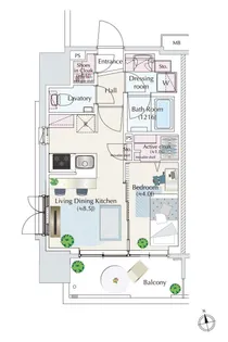 デュオヴェール浅草WEST【4階】の間取り