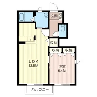 シャインヒルコート五番館【1階】の間取り