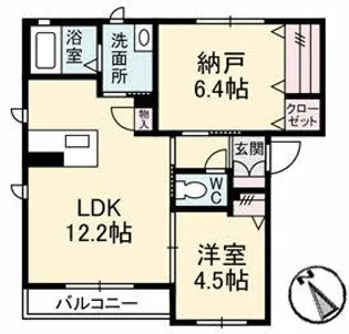 コンフォーザ庚午中【2階】の間取り
