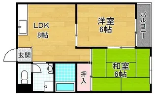 ロイヤルコート【4階】の間取り